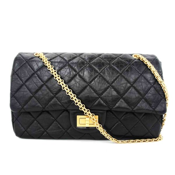 41588 1 Chanel Matelasse 255 Chain Shoulder Bag Black