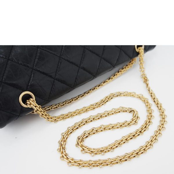 41588 4 Chanel Matelasse 255 Chain Shoulder Bag Black