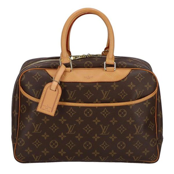 41591 1 Louis Vuitton Bowling Vanity Deauville Monogram Bag Brown