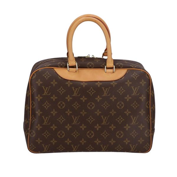 41591 2 Louis Vuitton Bowling Vanity Deauville Monogram Bag Brown