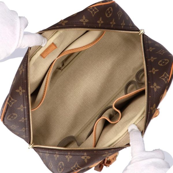 41591 5 Louis Vuitton Bowling Vanity Deauville Monogram Bag Brown