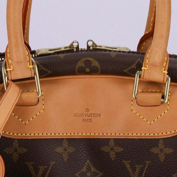 41591 6 Louis Vuitton Bowling Vanity Deauville Monogram Bag Brown