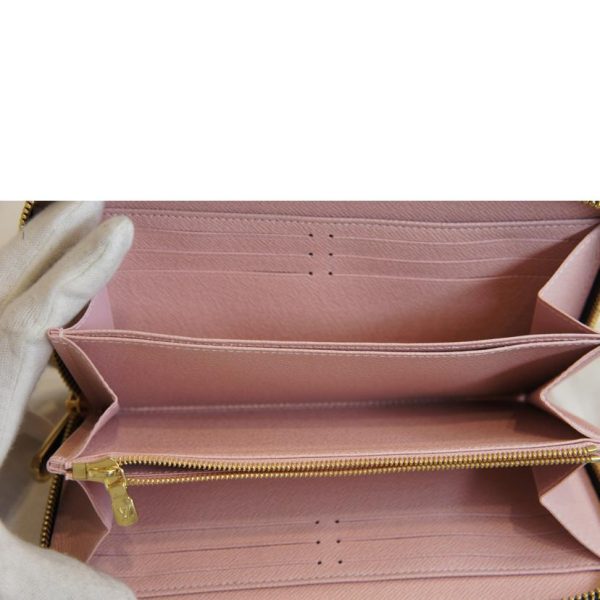 41618 4 Louis Vuitton Zippy Rose Wallet Pink