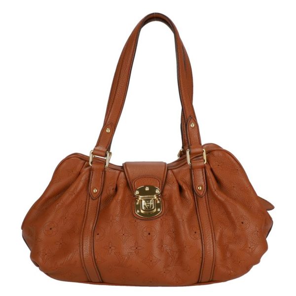 41744 1 Louis Vuitton Lunar PM Tote Bag Monogram Mahina Cognac