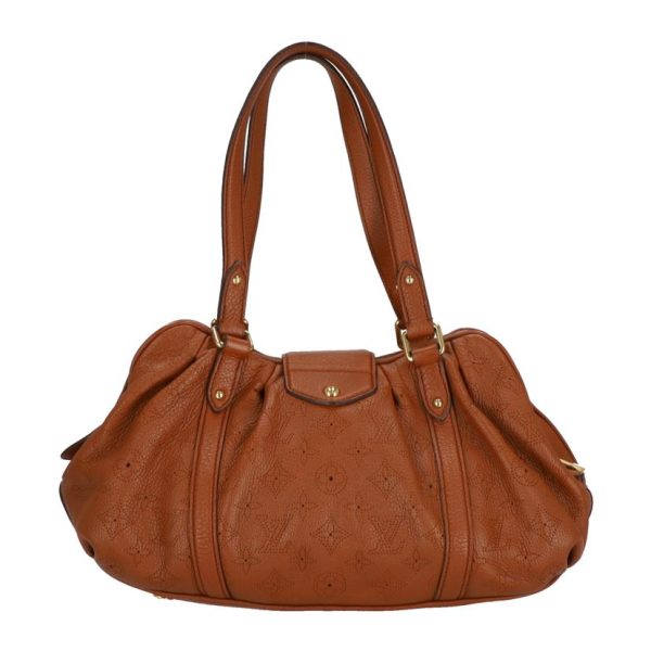 41744 2 Louis Vuitton Lunar PM Tote Bag Monogram Mahina Cognac