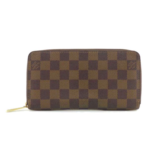 41800 1 Louis Vuitton Zippy Wallet Damier Ebene Wallet Brown