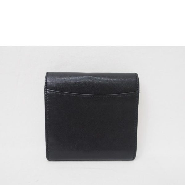 41800 2 Gucci Bamboo Leather 2 Fold Wallet Black