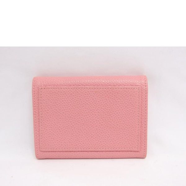 41850 2 Chanel Cocomark Bi fold Card Case Caviar Skin Pink