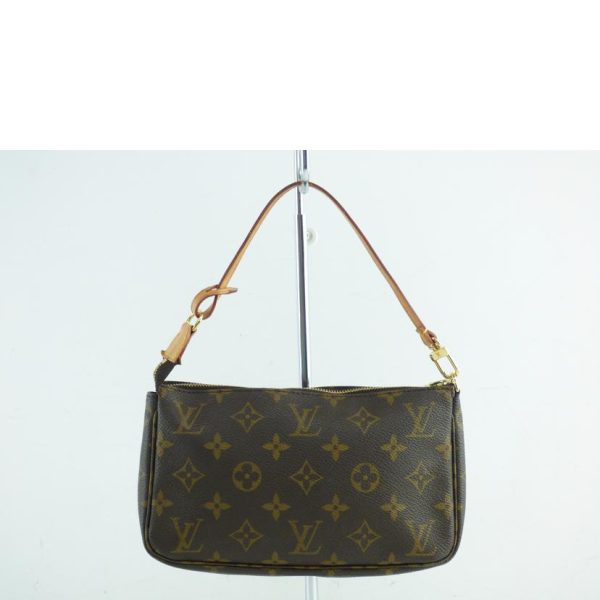 41881 2 Louis Vuitton Pochette Accessoire Monogram Clutch Bag Brown