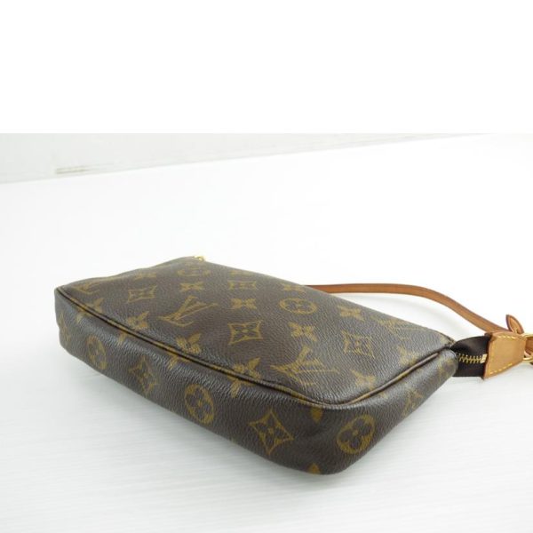 41881 3 Louis Vuitton Pochette Accessoire Monogram Clutch Bag Brown