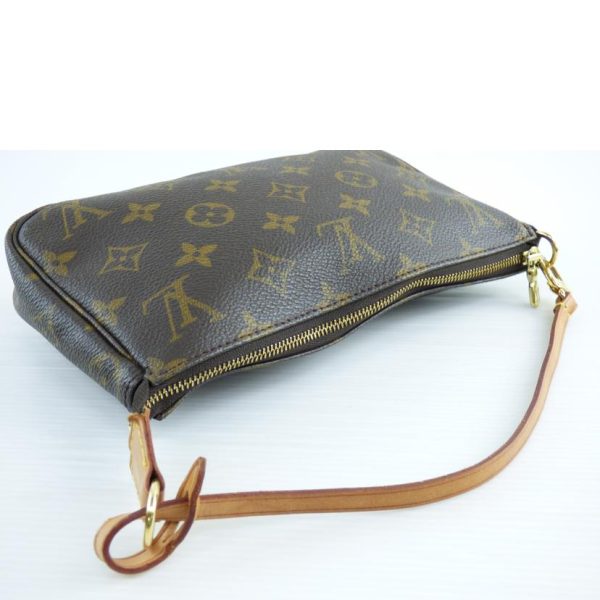 41881 4 Louis Vuitton Pochette Accessoire Monogram Clutch Bag Brown