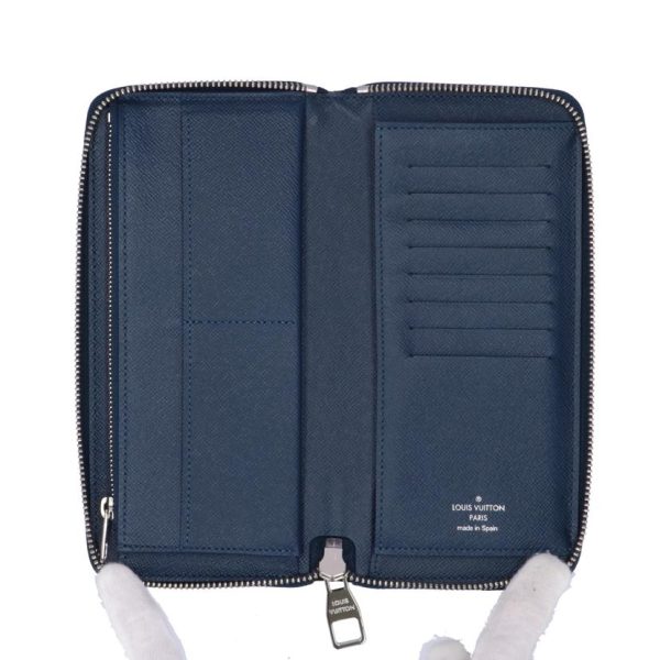 41904 5 Louis Vuitton Zippy Wallet Vertical Taiga Blue Marine