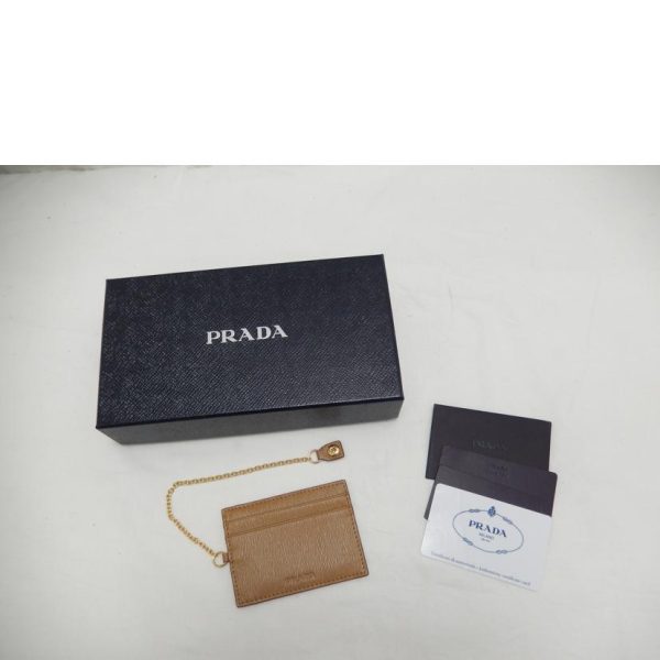 41964 6 PRADA Prada Saffiano 2 fold Long Wallet Bag Black