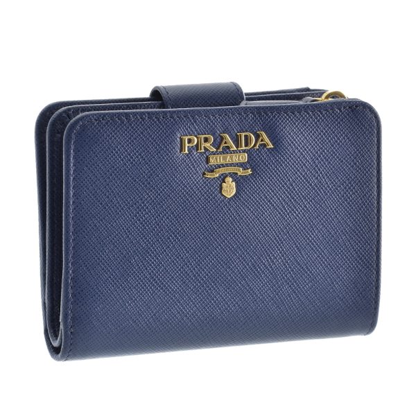 41996829 PRADA Fold Wallet Blue