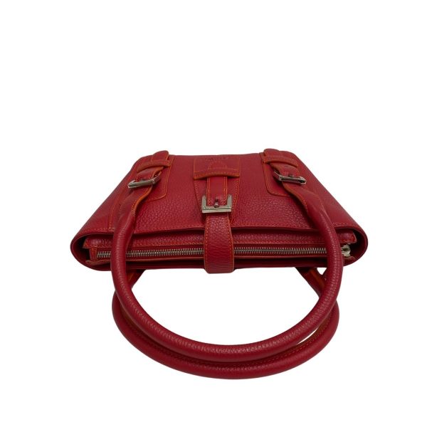 419g235849704 5 Loewe Senda Logo Engraved Leather Mini Tote Bag Red