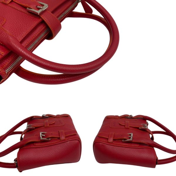 419g235849704 6 Loewe Senda Logo Engraved Leather Mini Tote Bag Red