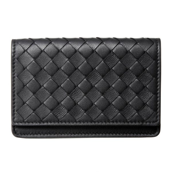 42017165 BOTTEGA VENETA Card Case Business Card Holder Black