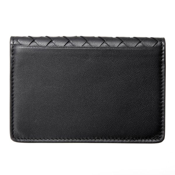 42017165a BOTTEGA VENETA Card Case Business Card Holder Black