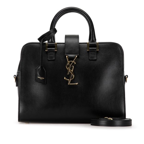 4219ahvtjxqm4ieo 11 Saint Laurent Monogram Baby Cabas Shoulder Bag Black