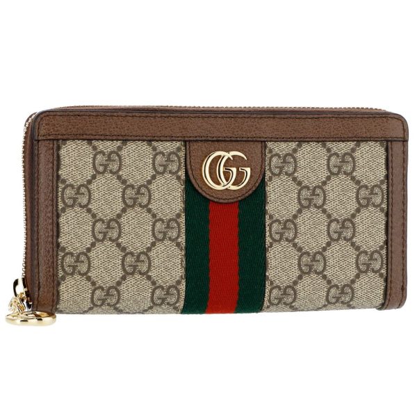 42307907 GUCCI long wallet OPHIDIA Brown