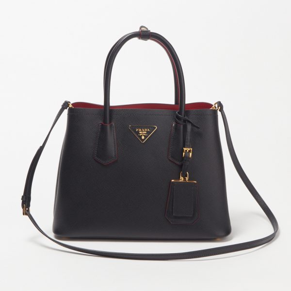 42314134 Prada 2WAY bag double small bag SAFFIANO Black