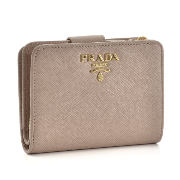 42351993 PRADA Fold Wallet Beige CIPRIA