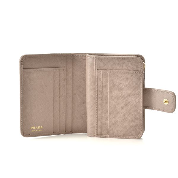 42351993b PRADA Fold Wallet Beige CIPRIA