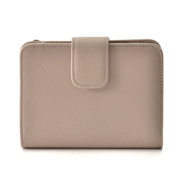 42351993c PRADA Fold Wallet Beige CIPRIA