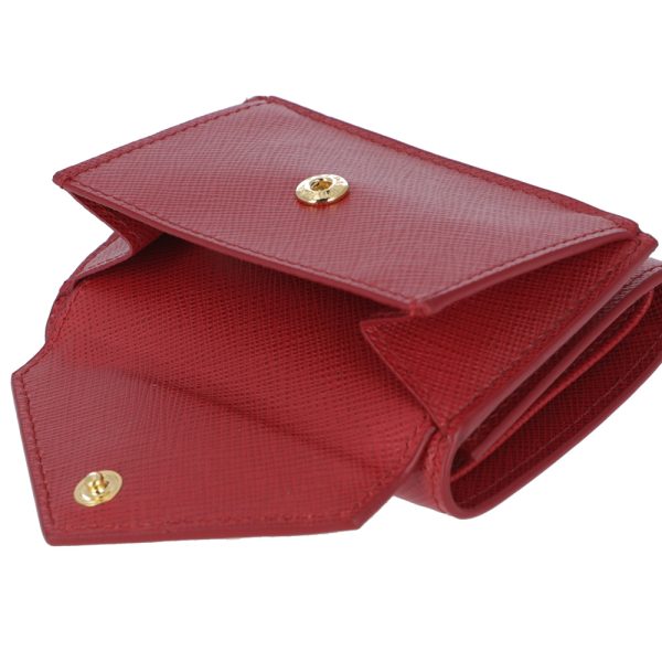 42375777b PRADA Fold Wallet 1MH021 QWA Red Series