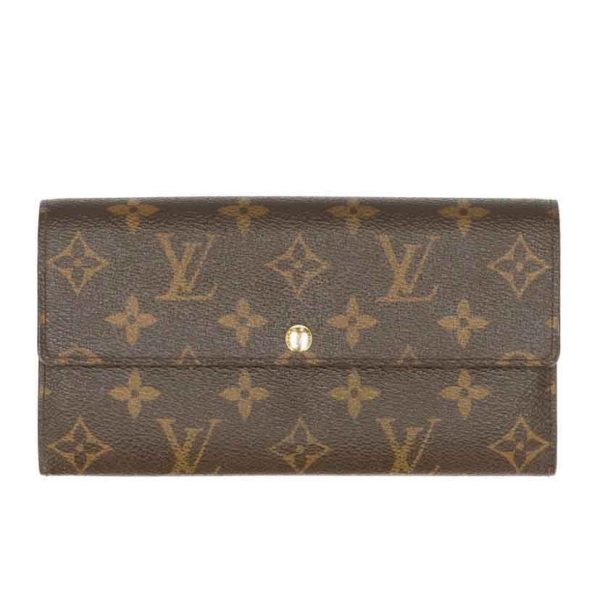 42482 1 Louis Vuitton Portefeuille Sarah Monogram Leopard Print Wallet