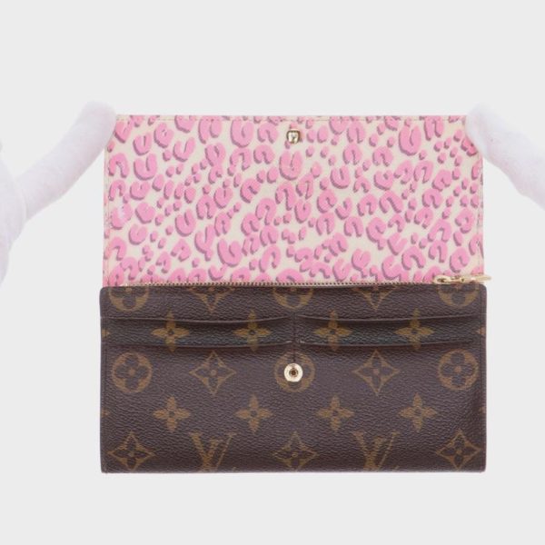 42482 6 Louis Vuitton Portefeuille Sarah Monogram Leopard Print Wallet