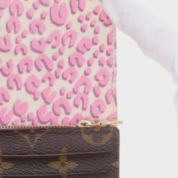 42482 8 Louis Vuitton Portefeuille Sarah Monogram Leopard Print Wallet