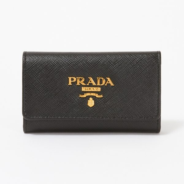 42499138 Prada key case SAFFIANO METAL NERO Black