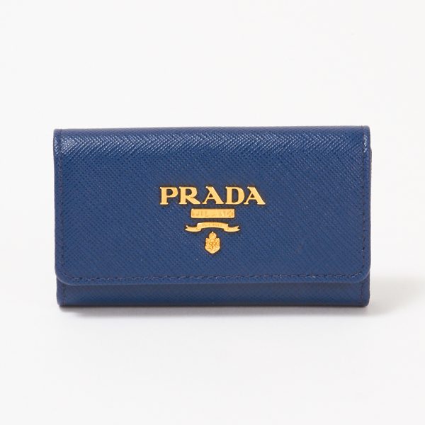 42499145 PRADA Key Case SAFFIANO METAL Blue