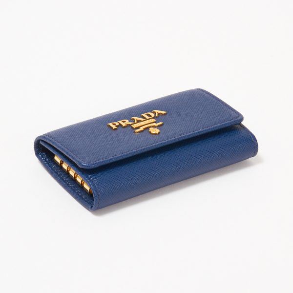 42499145d PRADA Key Case SAFFIANO METAL Blue