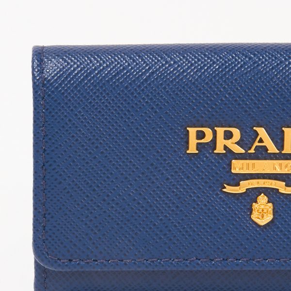 42499145e PRADA Key Case SAFFIANO METAL Blue