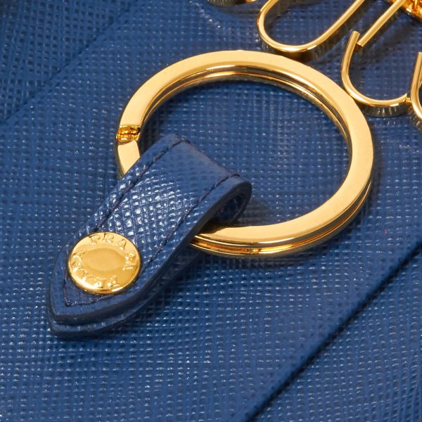 42499145h PRADA Key Case SAFFIANO METAL Blue