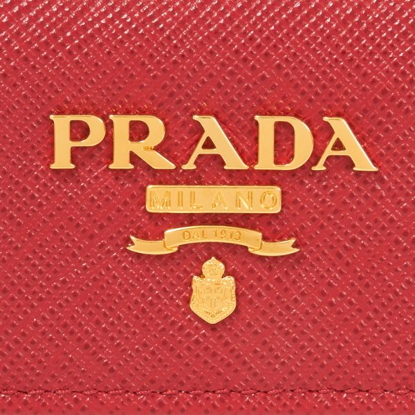 42499169a PRADA Key Case SAFFIANO METAL Red