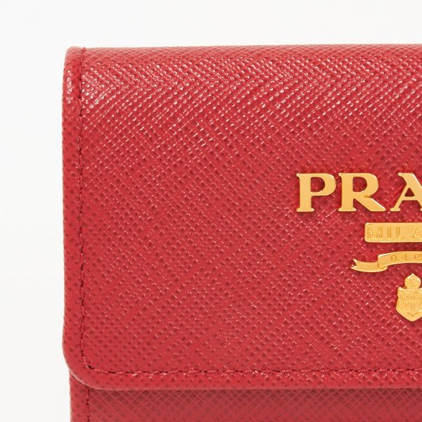 42499169e PRADA Key Case SAFFIANO METAL Red