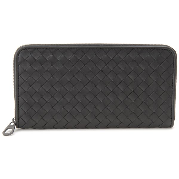 42653479 Bottega Veneta Long Wallet Intrecciato Black