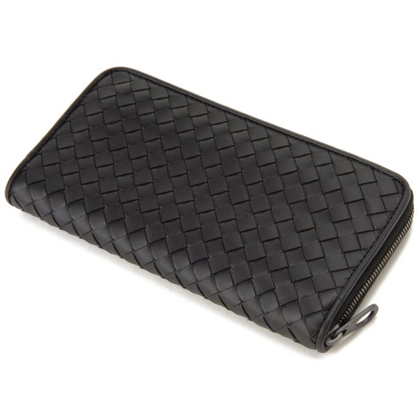 42653479a Bottega Veneta Long Wallet Intrecciato Black