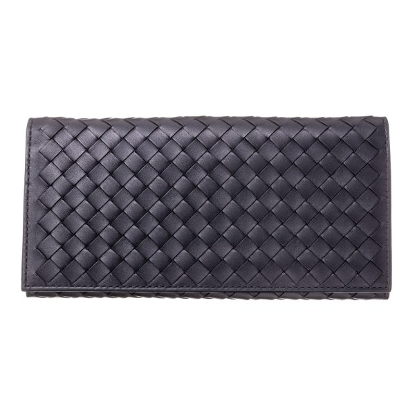 42655275 Bottega Veneta Long Wallet Intrecciato Black