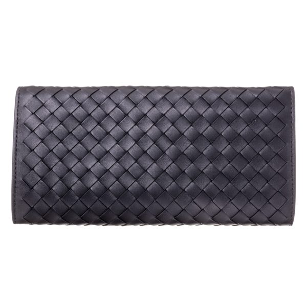 42655275a Bottega Veneta Long Wallet Intrecciato Black