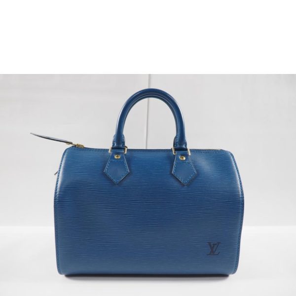 42664 2 Louis Vuitton Speedy 25 Handbag Epi Toledo Blue