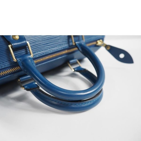 42664 3 Louis Vuitton Speedy 25 Handbag Epi Toledo Blue