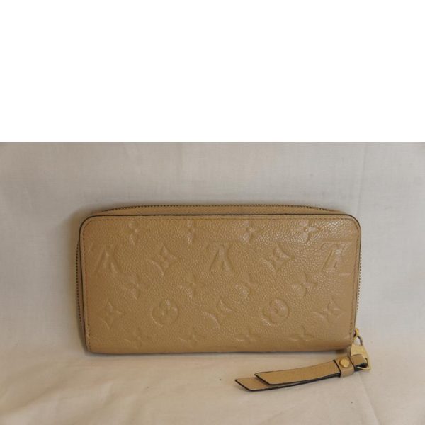 42727 1 Louis Vuitton Zippy Wallet Empreinte Beige