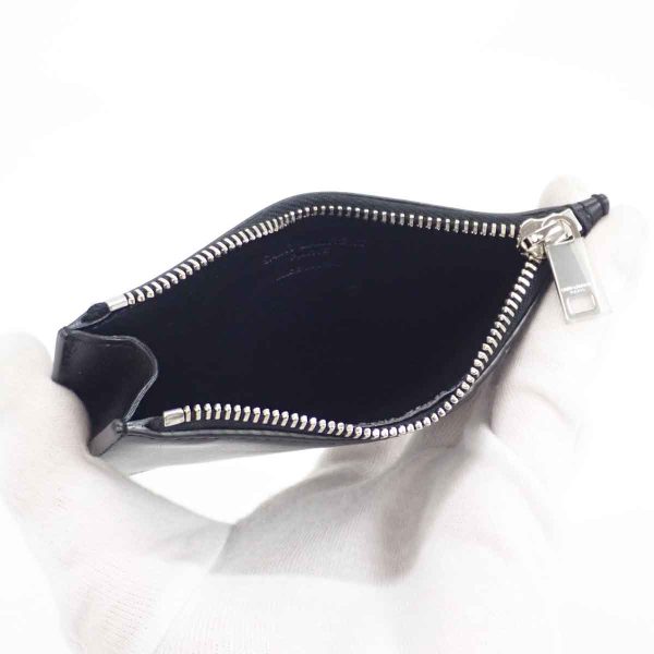 427781 05 Saint Laurent Fragment Zip Pouch Card Case Black