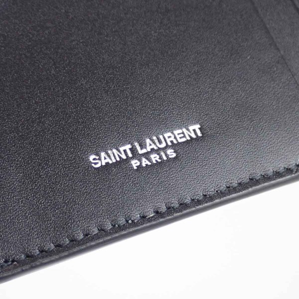 427781 06 Saint Laurent Fragment Zip Pouch Card Case Black