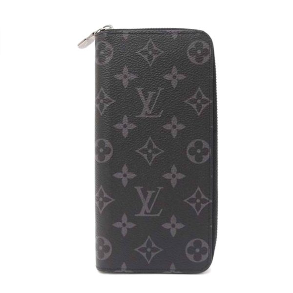 42852 1 Louis Vuitton Zippy Wallet Vertical Monogram Eclipse Wallet Black