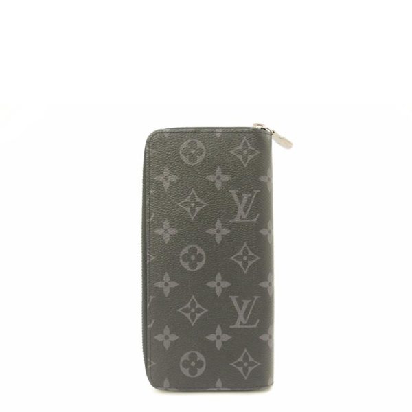 42852 2 Louis Vuitton Zippy Wallet Vertical Monogram Eclipse Wallet Black